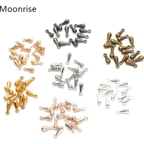 7mm 9mm Gold /Rhodium/Silver/Bronze Chain Extended&Extension /Tail Extender Metal Water Drop Pendants HK142