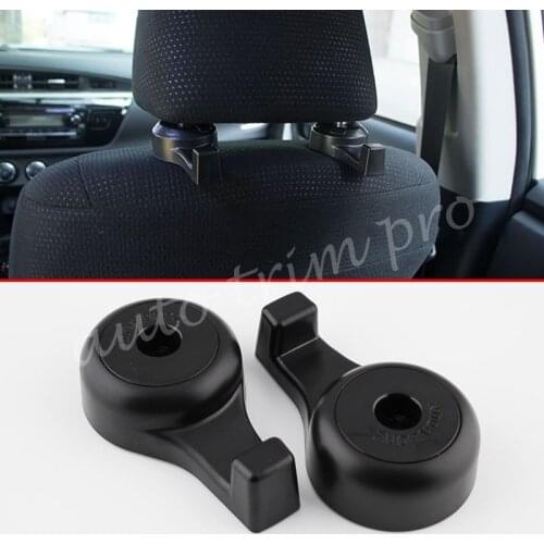 Pair Car Vehicle Accessories Parts Seat Back Headrest Hook Holder For Bag Clothes Black Style