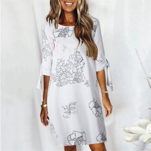 CHAMSGEND White Summer Dresses