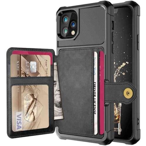 For iPhone 11 Case Magnetic Leather Wallet Case for iPhone 6s 7 8 Plus X XR XS MAX Case Shockproof Card Holder Flip Cover Buckle