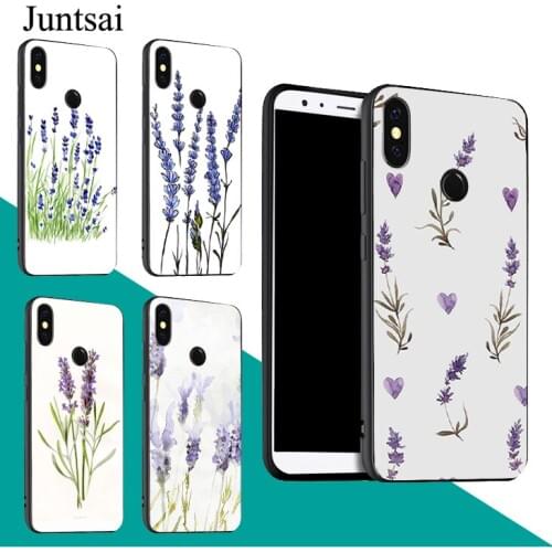 Lavender Purple Floral Painting Case For Redmi Note 9 Pro 9S 8T 8 Pro 9A 9C For Mi 9 9T Note 10 Lite For POCO X3 Couqe