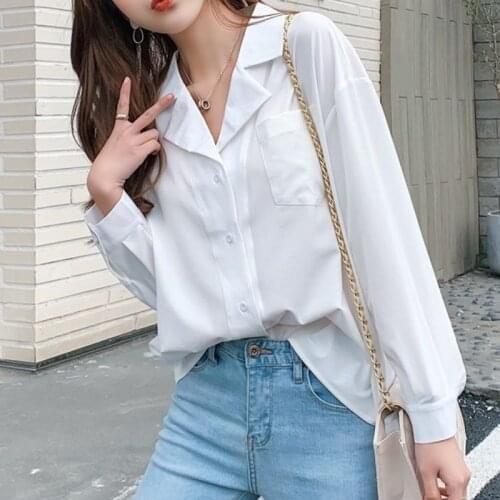 Deeptown Summer Blouse Shirts for Women 2021 Fashion Short Sleeve V Neck Casual Office Lady White Shirts Tops Japan Korean Style