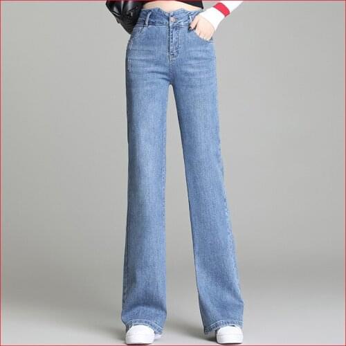 Xiyi high waist jeans 2021 spring dress new style show thin and drooping feeling loose wide leg trousers womens trend