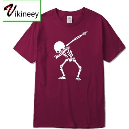 100% cotton High quality for men short sleeve dabbing print skull men T shirt Casual o-neck summer mens tee shirts o-neck tshirt