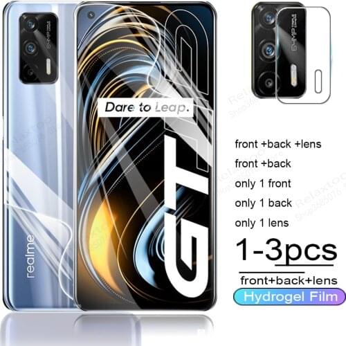 Realmi gt front back hydrogel film camera glasses for OPPO realme gt 5G g t neo full cover anti-scratch screen protectors films