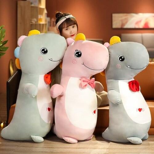 Nice 1 Pcs 68CM/105CM/120CM Huggable Kawaii Love Dinosaur Animals Doll Plush Stuffed Toys Birthday Christmas Gifts Dropshipping