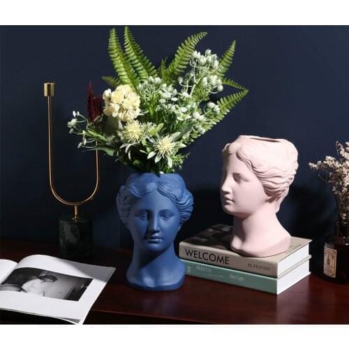 Statue Ceramic Crafts Artwork Succulents Vase flower Pot Greek Goddess Vase Decoration Nordic Ornaments Venus flower Decoration