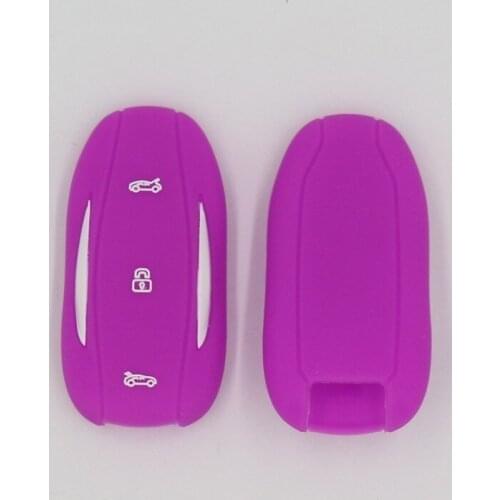 2PC For Tesla Model 3 S Silicone Remote Key Case Fob Shell Cover Skin Jacket Sleeve 2012 2013 2014 2015 2016 2017 2018 2019
