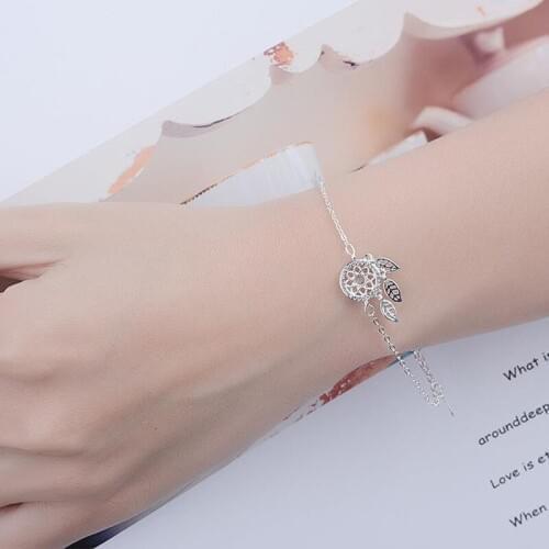 LUKENI Top Quality Female 925 Silver Bracelets Jewelry Trendy Crystal Leaf Women Anklets Bracelets For Girl Lady Accessories Hot