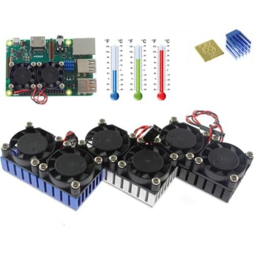 Raspberry Pi 3 Model B+(Plus) Dual Fan Cooling System Module with Heatsink for Raspberry pi