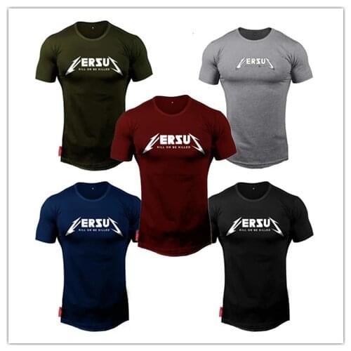 Men Tshirt Bodybuilding Show Muscle Various Colors Cotton Short Sleeve T-shirt Workout Exercise Men Clothing