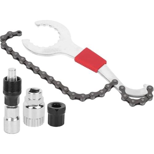 Bike Repairing Tool Kit Bottom Bracket Sleeve Casette Flywheel Remove Chain Crank Multifunction