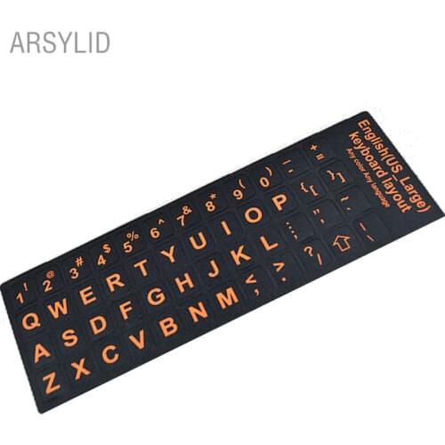 2pcs English Language Desktop computer frosting Letters Sticker Super Durable Keyboard Sticker notebook Alphabet Keyboard