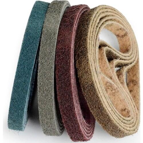 New 5pcs 520*20mm Non-woven Nylon Abrasive Sanding Belt for Stainless Steel Metal Striping Deburring