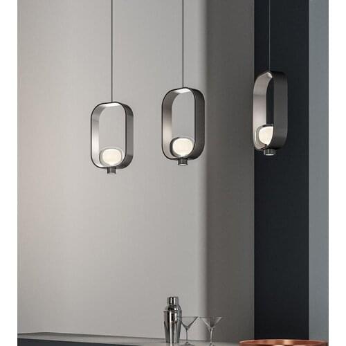 Nordic Restaurant Hardware Black LED Chandelier Simple Art Living Room Bedroom Retro Industrial Style Cafe Bar Decor Lighting