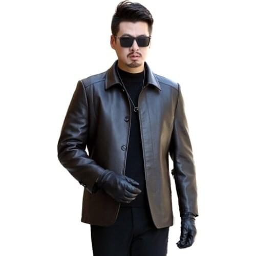 2020 NEW Brand Mens Leather Jackets Coats Winter Male Fashion leather jacket Men Comfortable Warm Leather Jackets eiderdown