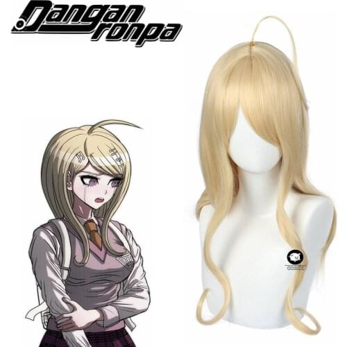 Anime Danganronpa V3 Kaede Akamatsu Women Long Wig Cosplay Costume Dangan Ronpa Heat Resistant Synthetic Hair Party Wigs
