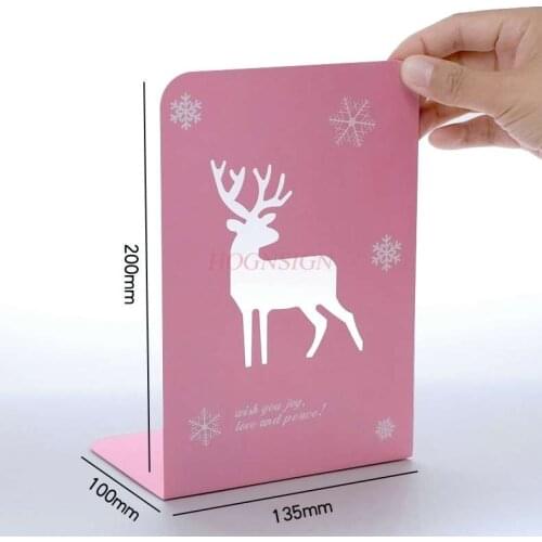 2pcs Book stand bookshelf table student book stand simple bezel with card holder to fix book clip storage artifact