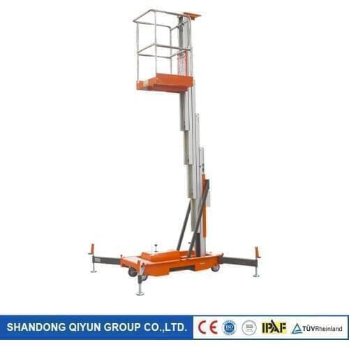 Qiyun CE ISO Products One Mast 8m Aluminum Lift for Aerial Working with High Quality in Stock