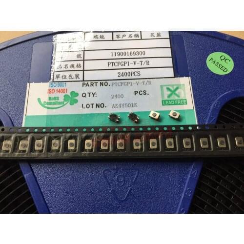 Taiwan Yuanda PTCFGP1-V-T/R Tact Switch Automotive Button SMD 5 pin with fixing column