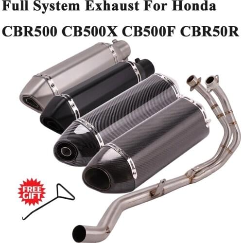 Full System Motorcycle Yoshimura Exhaust Escape For Honda CBR500 CB500X CB500F CBR500R Modify Front Link Pipe Muffler DB Killer