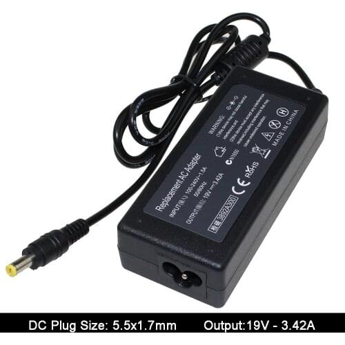 19V 3.42A 5.5*1.7mm AC Laptop Charger For Acer Aspire 5735 5315 5920 5535 5738 7520 6920 SADP-65KB Pa-1650-02 Power Supply