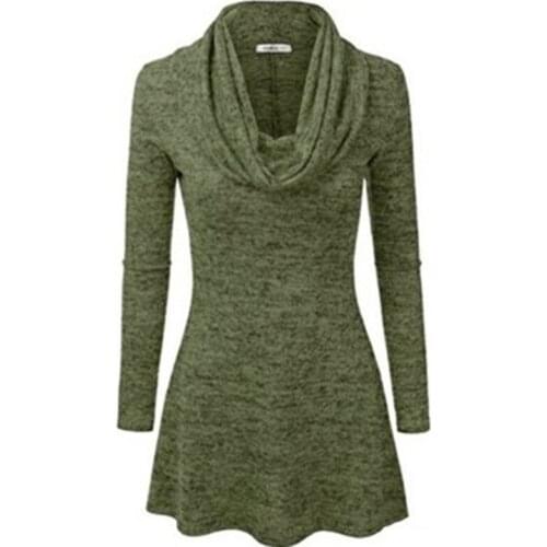 New Spring Autumn Large Size Women T-shirt Casual long Sleeve Ruffles pullover Winter Stand Collar Big Size female T-shirt D875