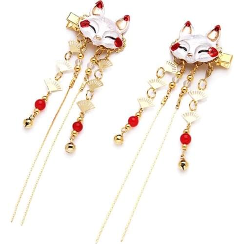 Cosmile fox Cosplay hairpins and Tassel headwear hair pins with Gift Box for Girl Women