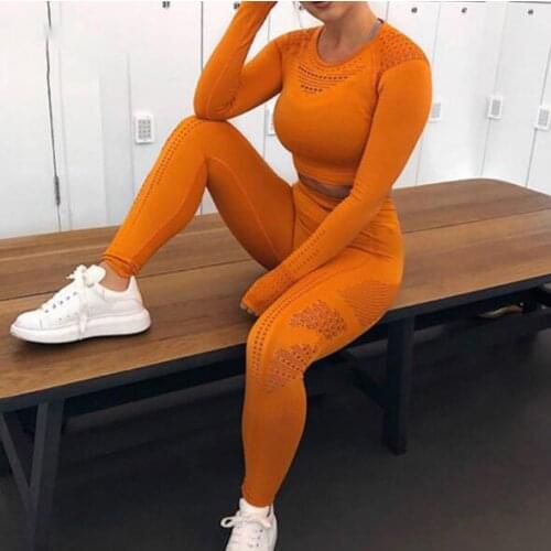 Women hollow-out Knit thin Seamless Fitness Yoga Leggings High Waist Gym Leggings Sports Pants Fitness Workout Running Leggings
