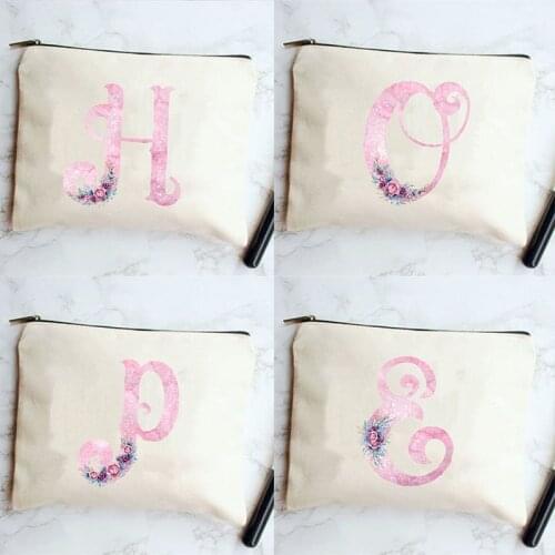 Letter Print Women Tampon Storage Bags Sanitary Pad Napkin Cosmetic Pouch Toiletry Organizer Lady Makeup Case Student Pencil Bag