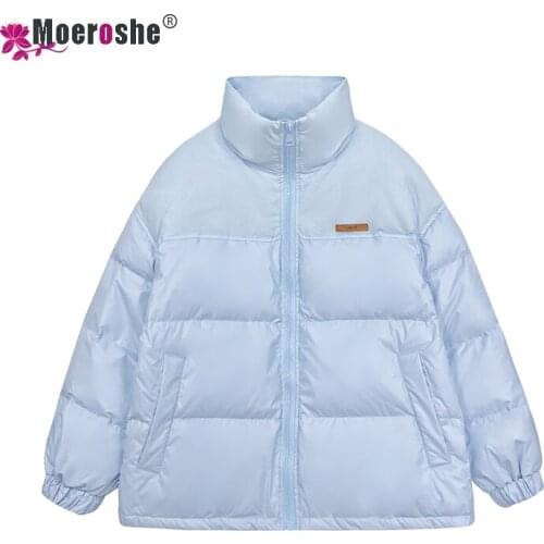 Winter Jacket Women Parkas Thicken Warm Coat Mens Stand Collar Down Jackets Solid Color Parka Coat Women Fashion New Streetwear