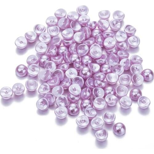 100pcs/lot nail pearl decoration irregular round pearl Concave Pearls Nail Art Beads pearl Bubble Pearls For Nail Decoration