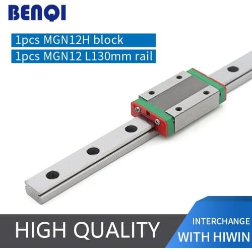 12mm linear guides 1pcs MGN12H block + 1pc rail MGN12 -130mm