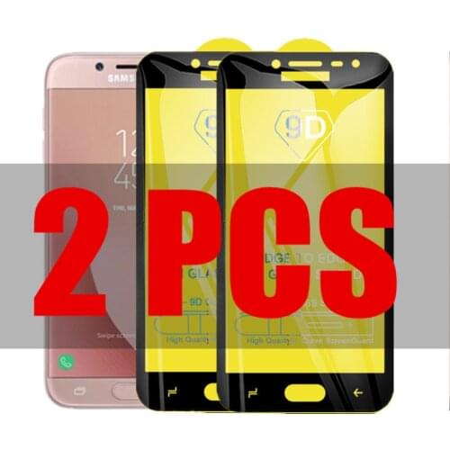 2Pcs 9D Glass For Samsung J7 J5 J3 Pro 2017 Protective Glass for Samsung Galaxy J3 J5 J7 2017 SM-J730 J530 J330 Screen Protector