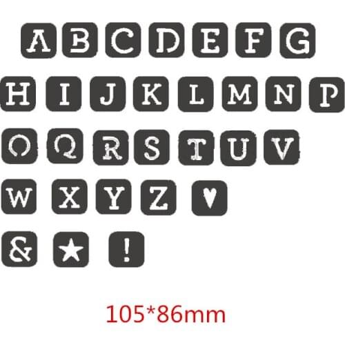26 Letters Punctuation Cutting Dies Handicraft DIY Card Album Making Stencil Scrapbooking Template Decoration Die Cut 2019