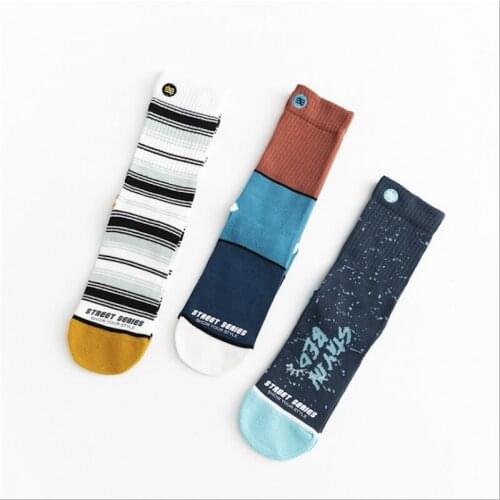3pairs/lot Unisex Street Fashion Happy Men Socks 100 Cotton Harajuku Colorful Kawaii Full Socks Men Women Art Socks For Lovers