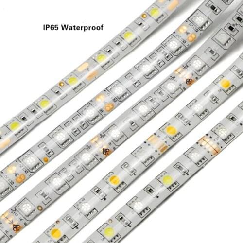 5M DC12V Waterproof LED Strip 5050 SMD 60Led/m Flexible Led Light White, Warm white, Red, Green, Blue, RGB Tape Ribbon