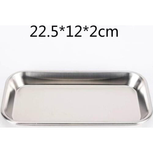 5pcs Stainless Steel Tray Plate Medical Surgical Tray Dental Lab Instrument Tool Storage