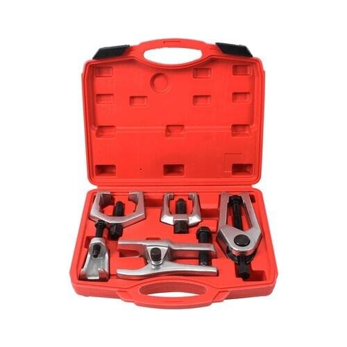 5Pcs Front End Service Tool Kit Ball Joint Tie Rod Set Pitman Arm Puller Remover Heavy Forged Alloy Steel Tool