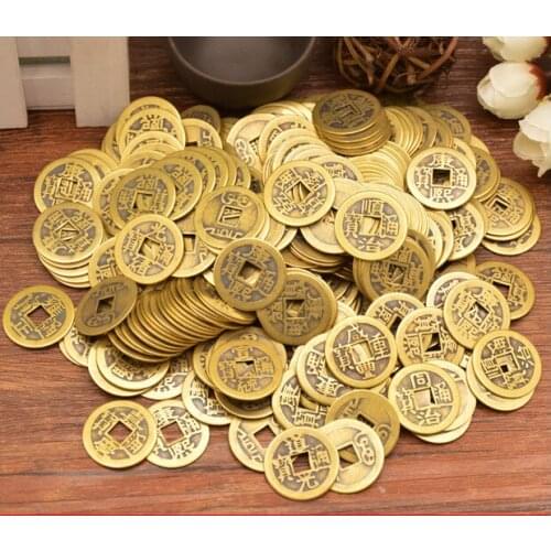 5pcs Randomly send Old China Bronze fengshui Collect qing Dynasty Palace 5 Emperor Tong Bao coin Copper Money Coins metal crafts