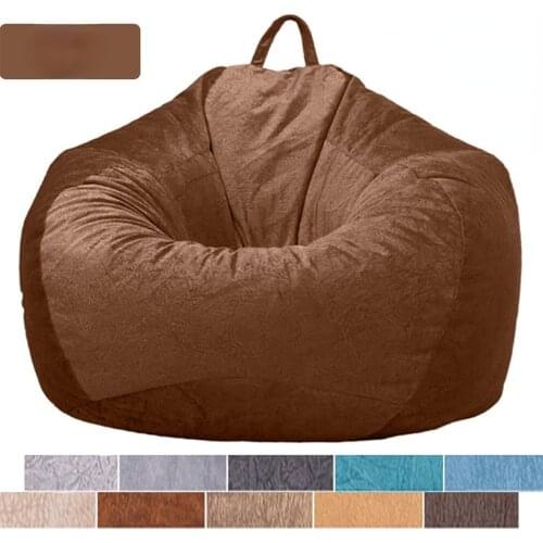 90x110 Szie Large Bean Bag Chair Cover Without Filler Soft Multifunction Washable Adult Kids Living Room Tatami Chairs Covers
