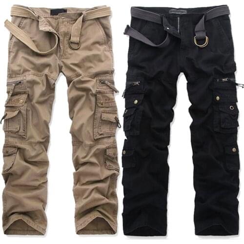 2020 New Military Tactical pants men Multi-pockets washed Overalls male Baggy cargo pants for men cotton trousers large size 5XL