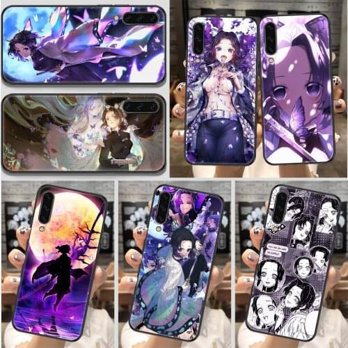 Demon Slayer Kochou Shinobu Phone Case For Samsung Galaxy A 10 12 20E 21S 30 32 40 50 51 52 70 71 72 5 6 7 2016 2018 black