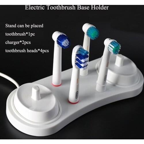 Electric Toothbrush Holder Bracket Toothbrush Head Base Support With Charger Hole For Home Bathroom Tooth Brush Stand Holder