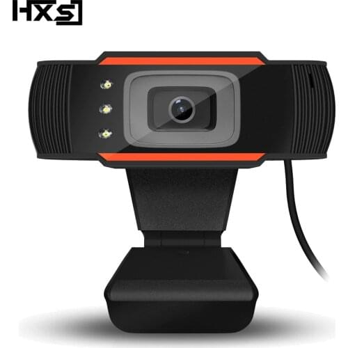 HXSJ 3LED HD webcam 480P PC camera with absorption microphone MIC night vision for Skype PC camera USB webcam