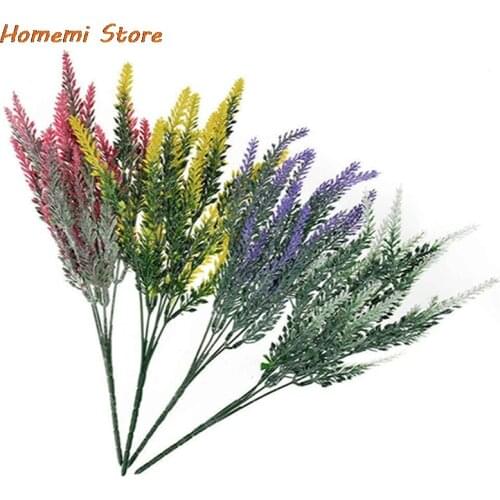 Artificial Flower Simulation Bouquet Lavender Plastic Planting Simulation Lavender Photography Fence Flower Home Decoration