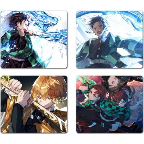 Anime Demon Slayer Office Mice Gamer Soft Mouse Pad Non slip Cushion Square Thickness 2mm