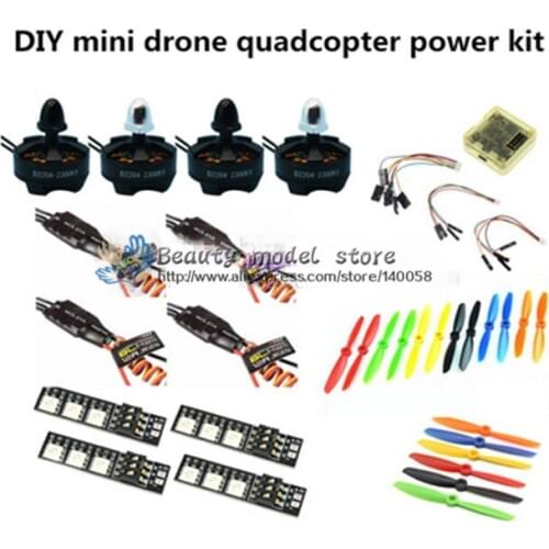 DIY quadcopter power kit CC3D + D2204 2300KV + EMAX BLheli 12A ESC+5045/6045 propellers for nighthawk 250 / Robocat 270 / QAV250