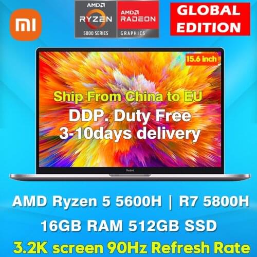 Xiaomi Redmibook Pro 15 2021 AMD Ryzen 5 5600H / R7 5800H 3.2K 15.6 Inch Laptops 16GB RAM 512GB SSD Computer Windows 10 PRO