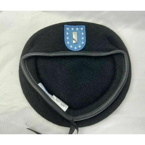 New US Army Infantry Regiment Black Beret First Lieutenant Officer Rank Military Hat Military Store